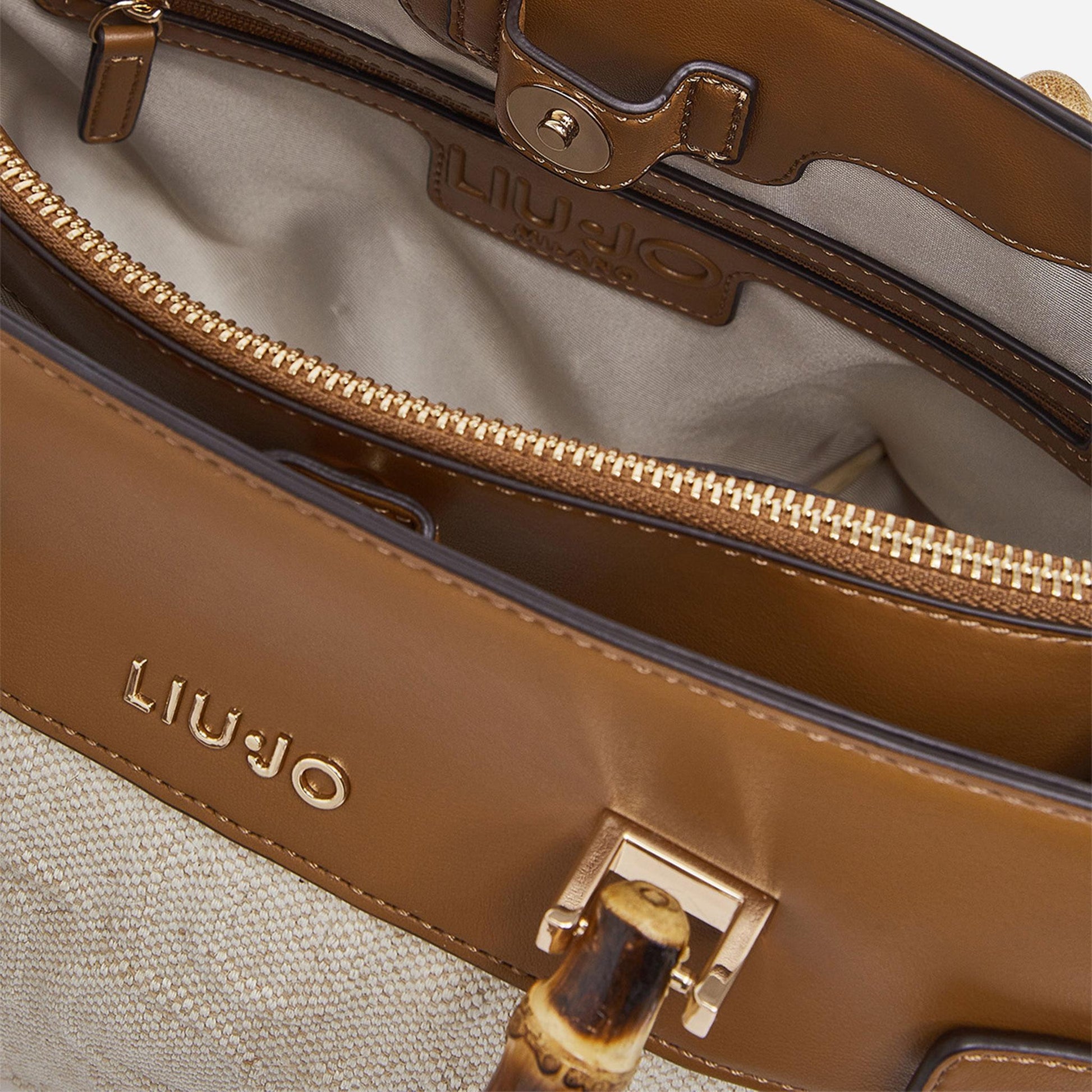 LIU JO Borsa media con charms Naturale 