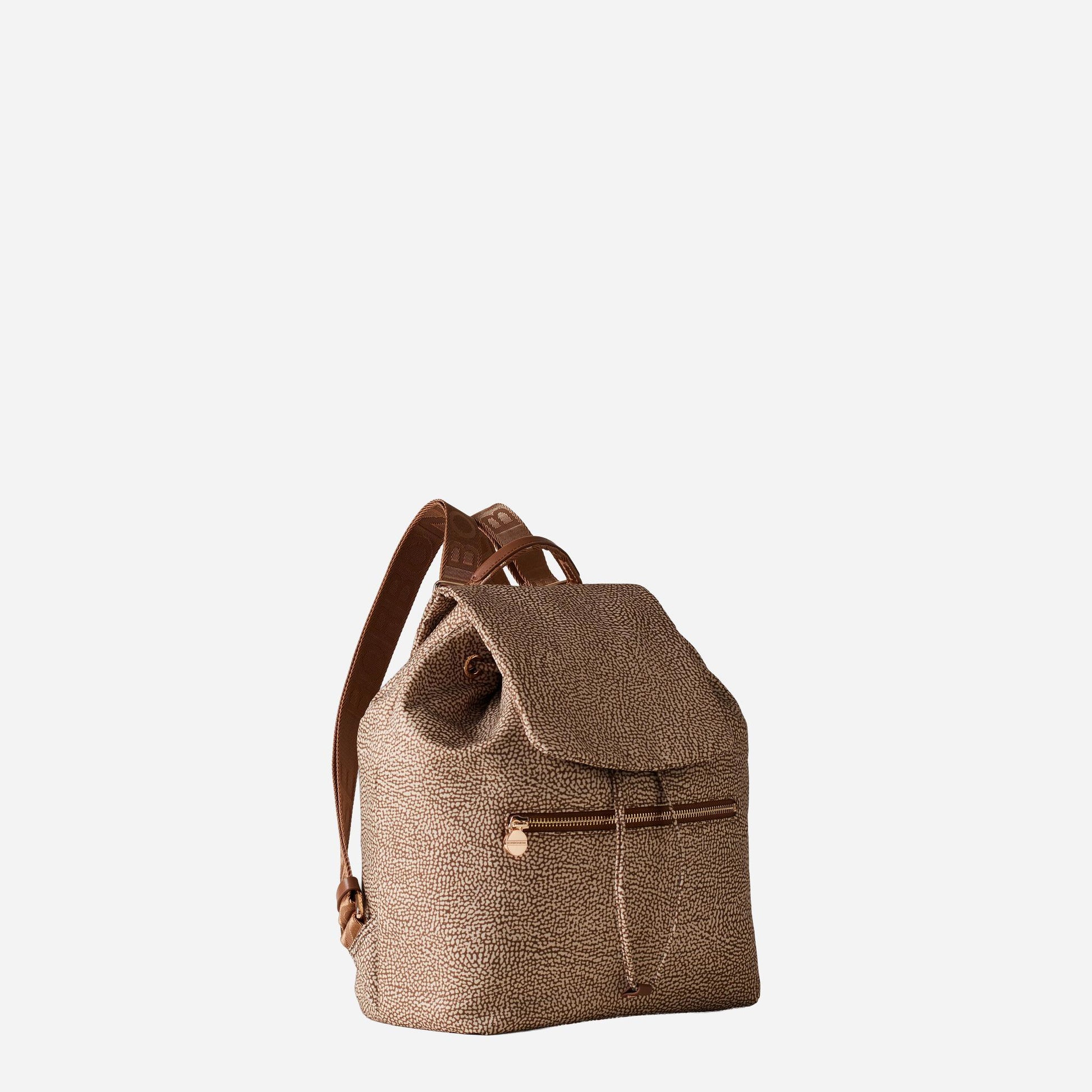 borbonese ZAINO ECO LINE MEDIUM Beige/marrone 