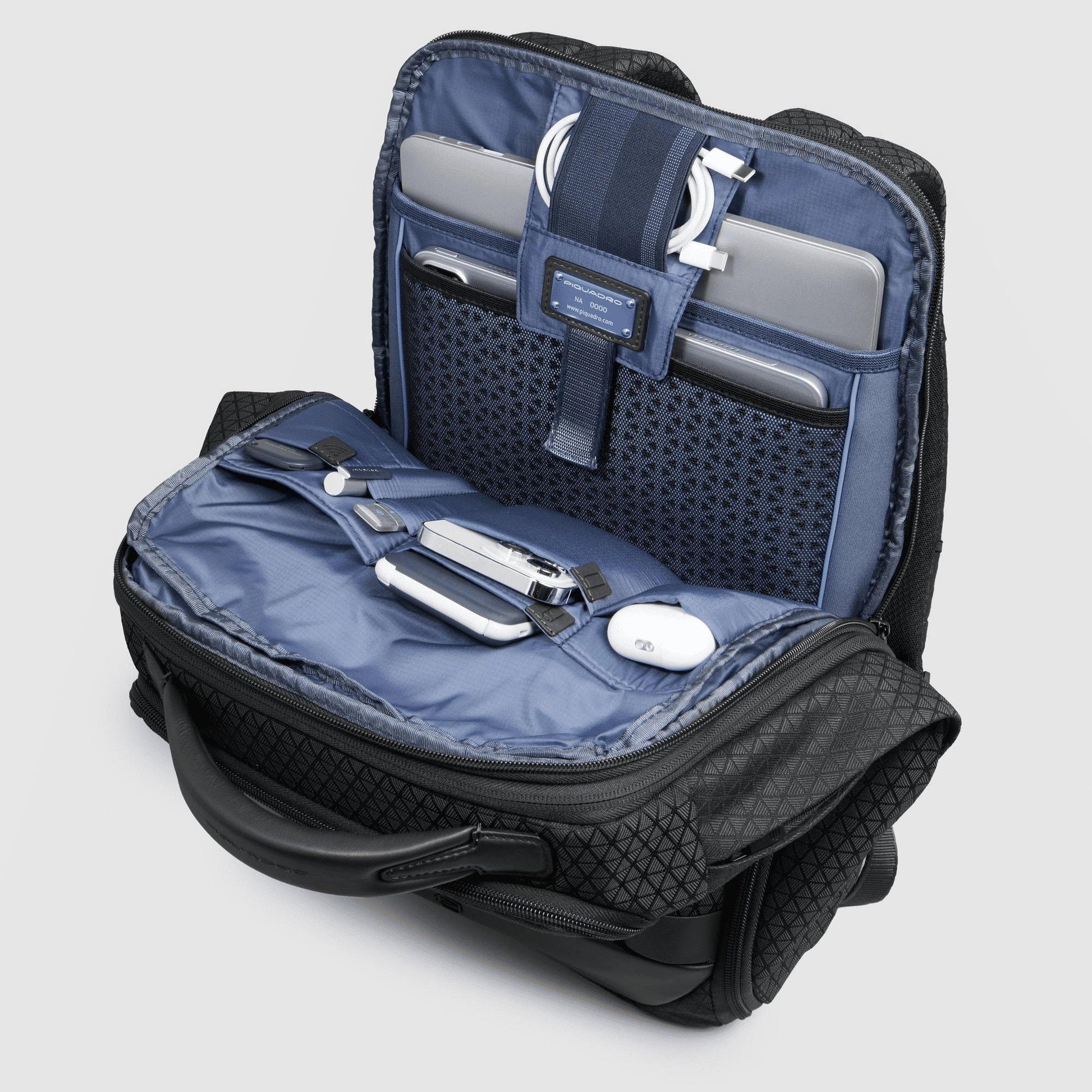 PIQUADRO Zaino da viaggio modulare porta pc e iPad® Nero 