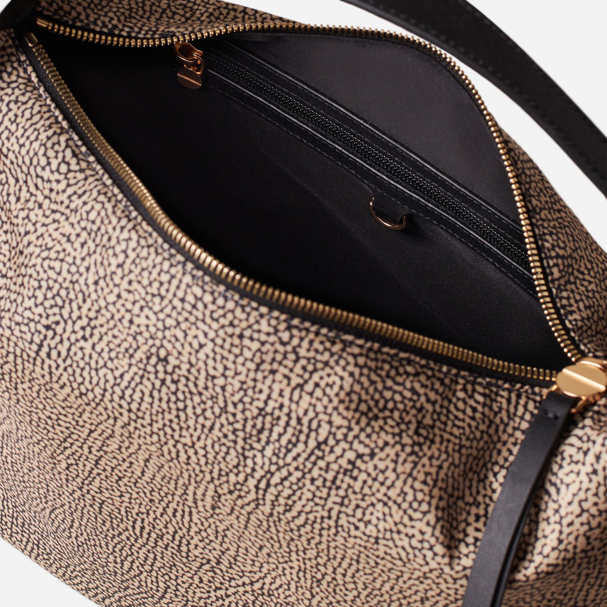 borbonese PRIVE BORSA HOBO MEDIUM OP NATURALE/NERO 