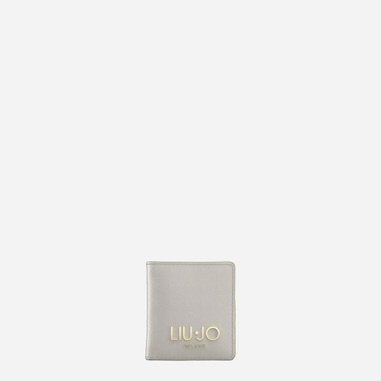 LIU JO Porta tessere con logo CREAM 