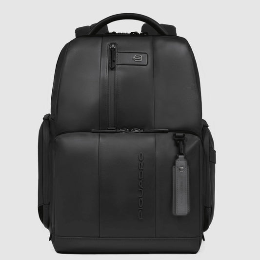 PIQUADRO Zaino fast-check per PC e iPad® con cavo antifurto Nero 