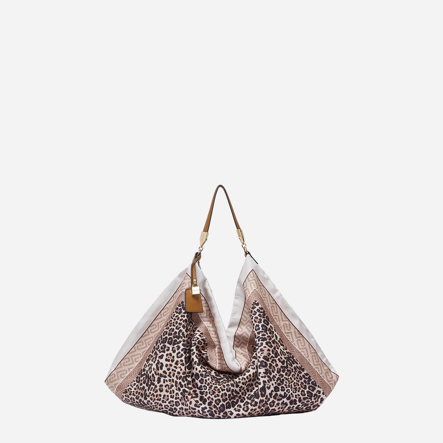 LIU JO Borsa foulard media Animalier natural 