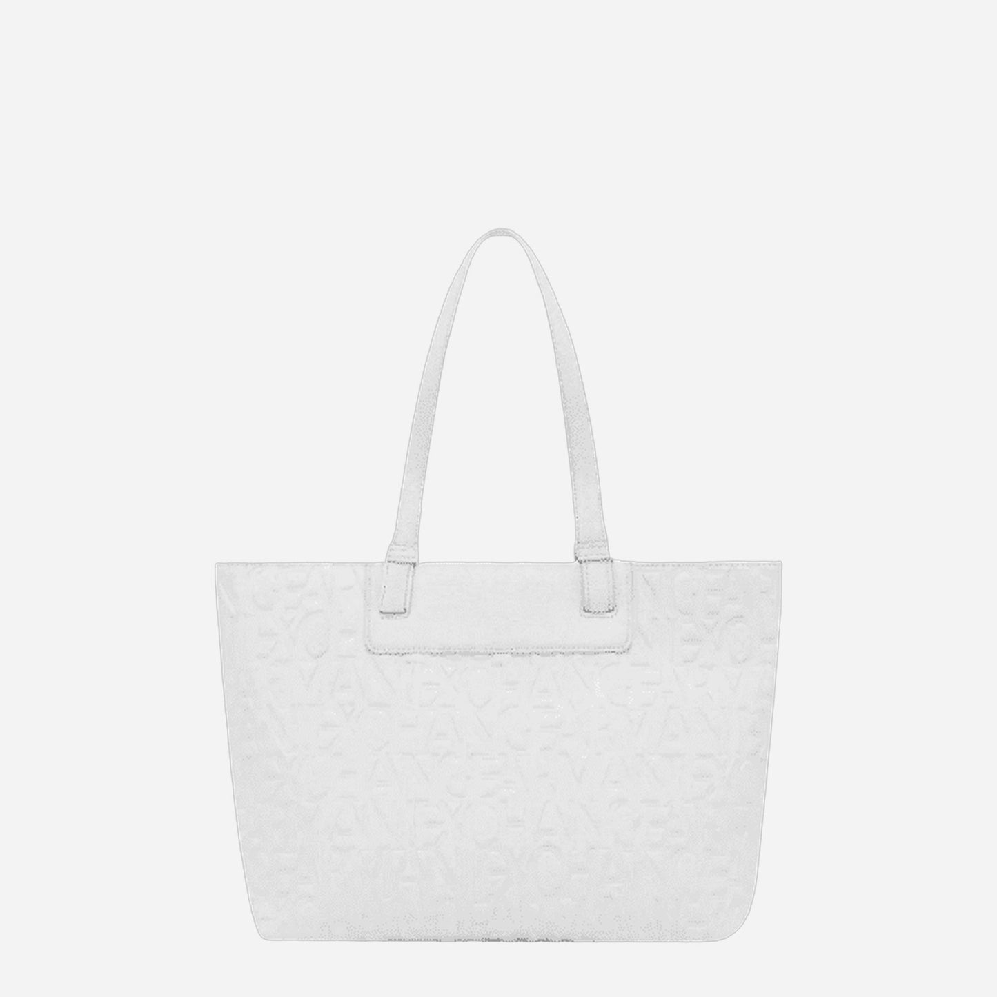 ARMANI EXCHANGE Borsa shopper a spalla in poliestere Off White 