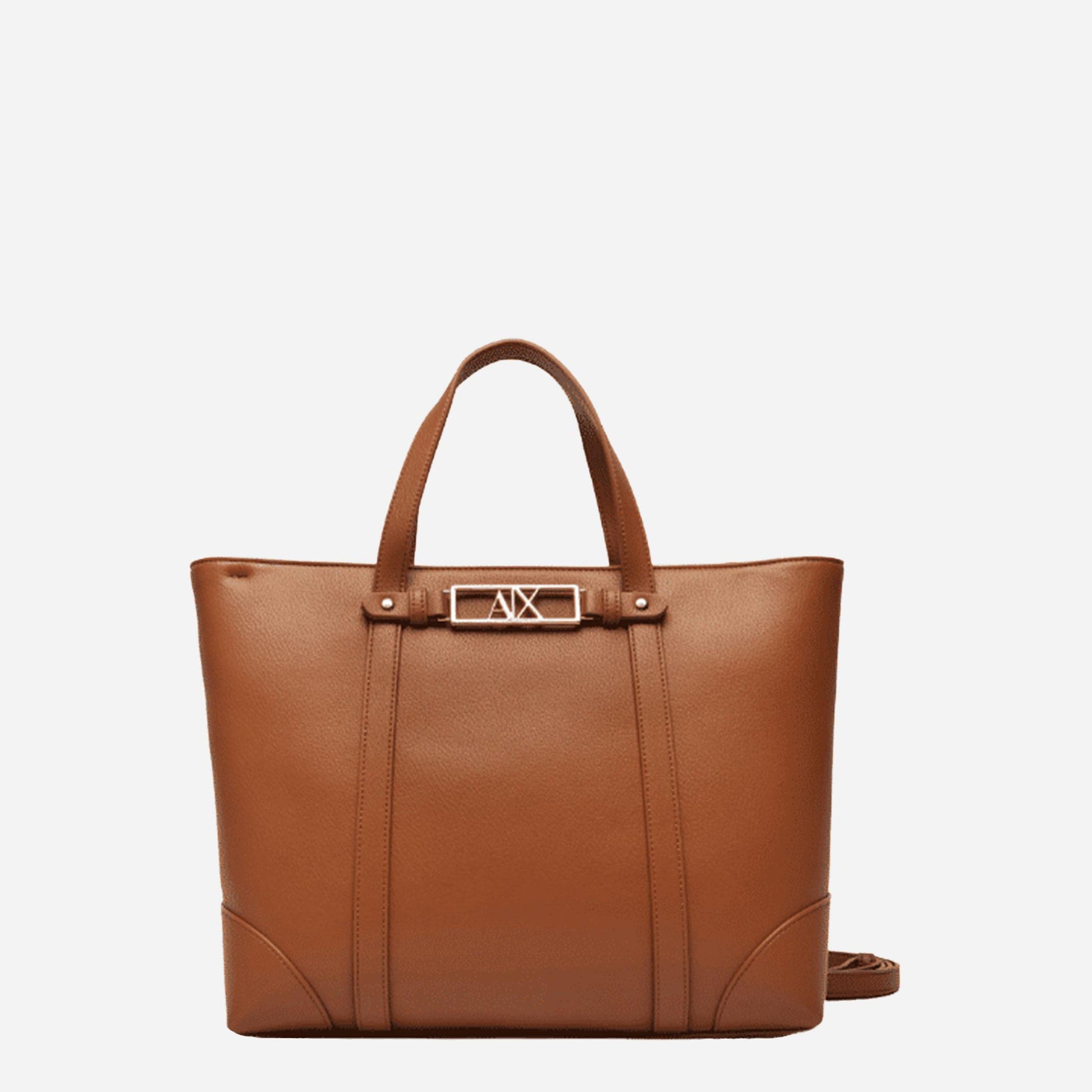 ARMANI EXCHANGE Shopper media in pelle SALINE CLAY 
