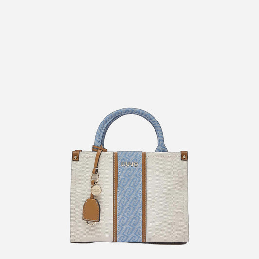 LIU JO Borsa piccola jacquard Neutro/denim 