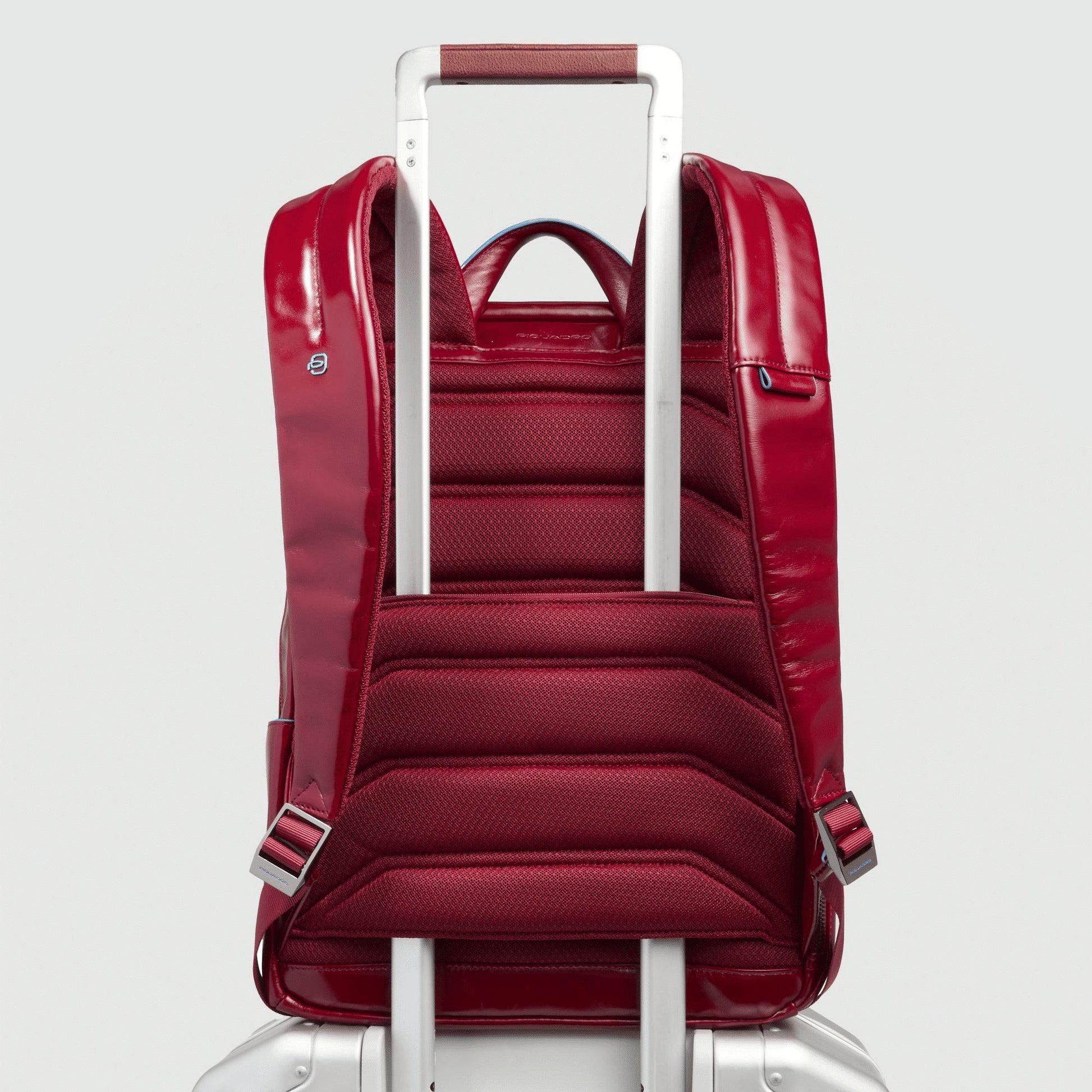 PIQUADRO Zaino piccolo porta pc e iPad® in pelle Rosso 