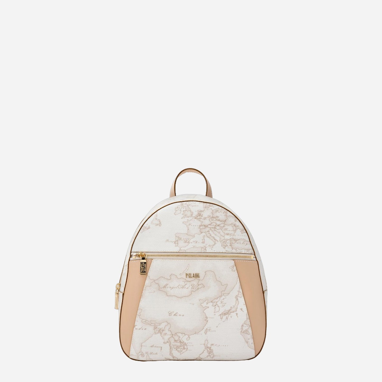 ALVIERO MARTINI Geo White zaino con inserti frontali in pelle Geo White 