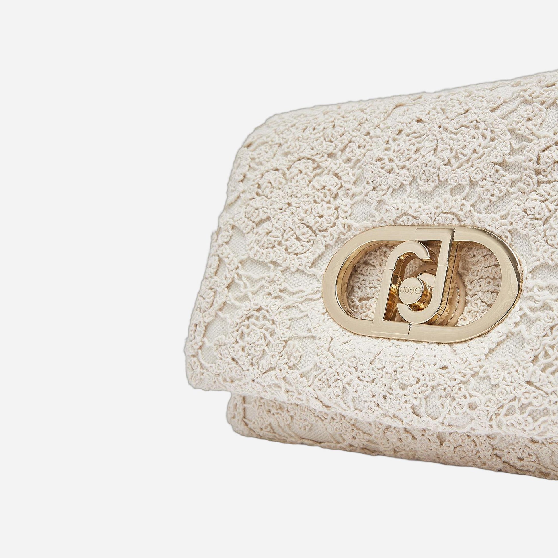 LIU JO Borsa media LaPuffy in crochet CREAM 