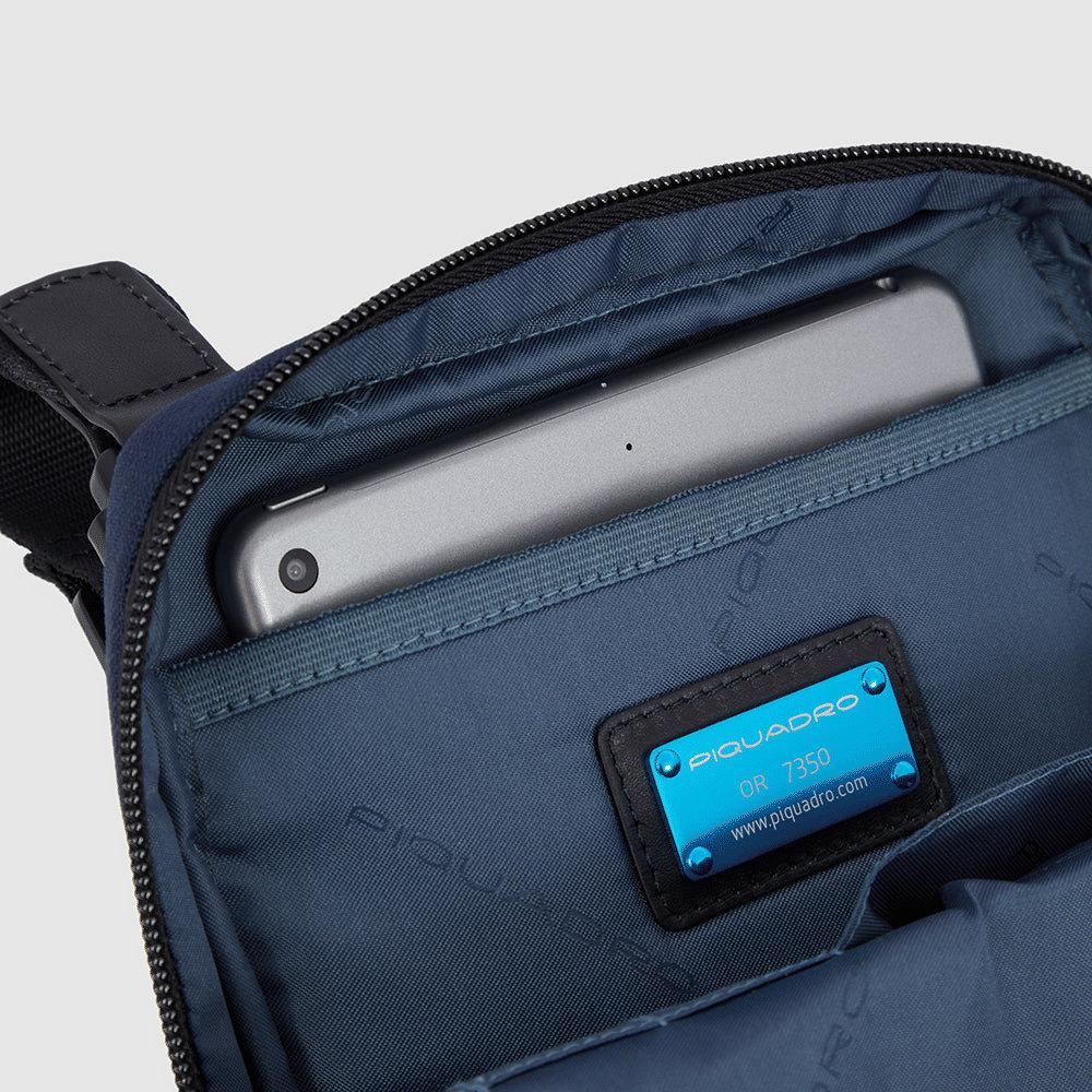 PIQUADRO Borsello organizzato con scomparto porta iPad®mini Blu 