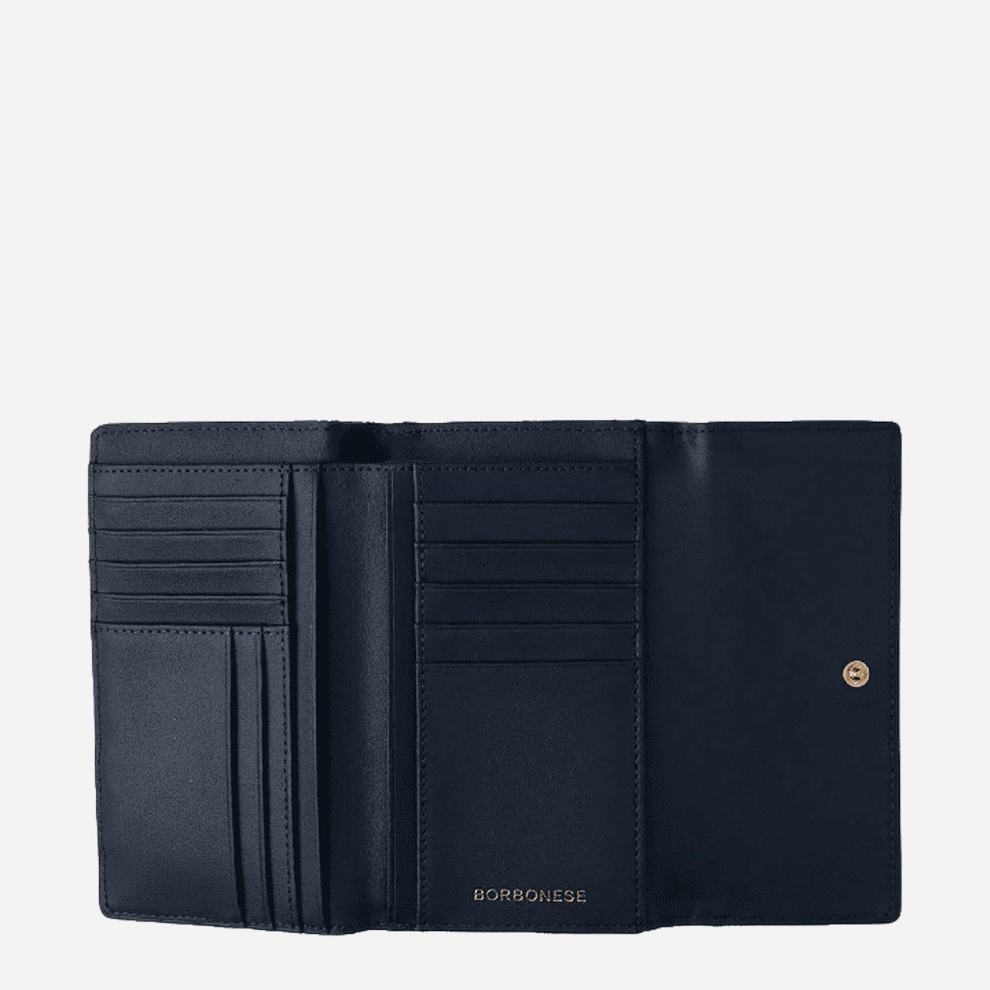 borbonese PORTAFOGLIO MEDIUM Blu lapis 