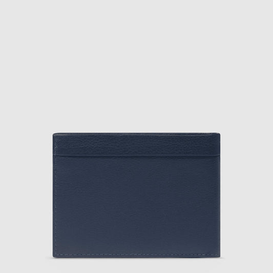 PIQUADRO Portafogli uomo in pelle con portamonete Blu 