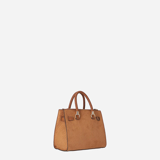 LIU JO Borsa satchel piccola con charms Sequoia 
