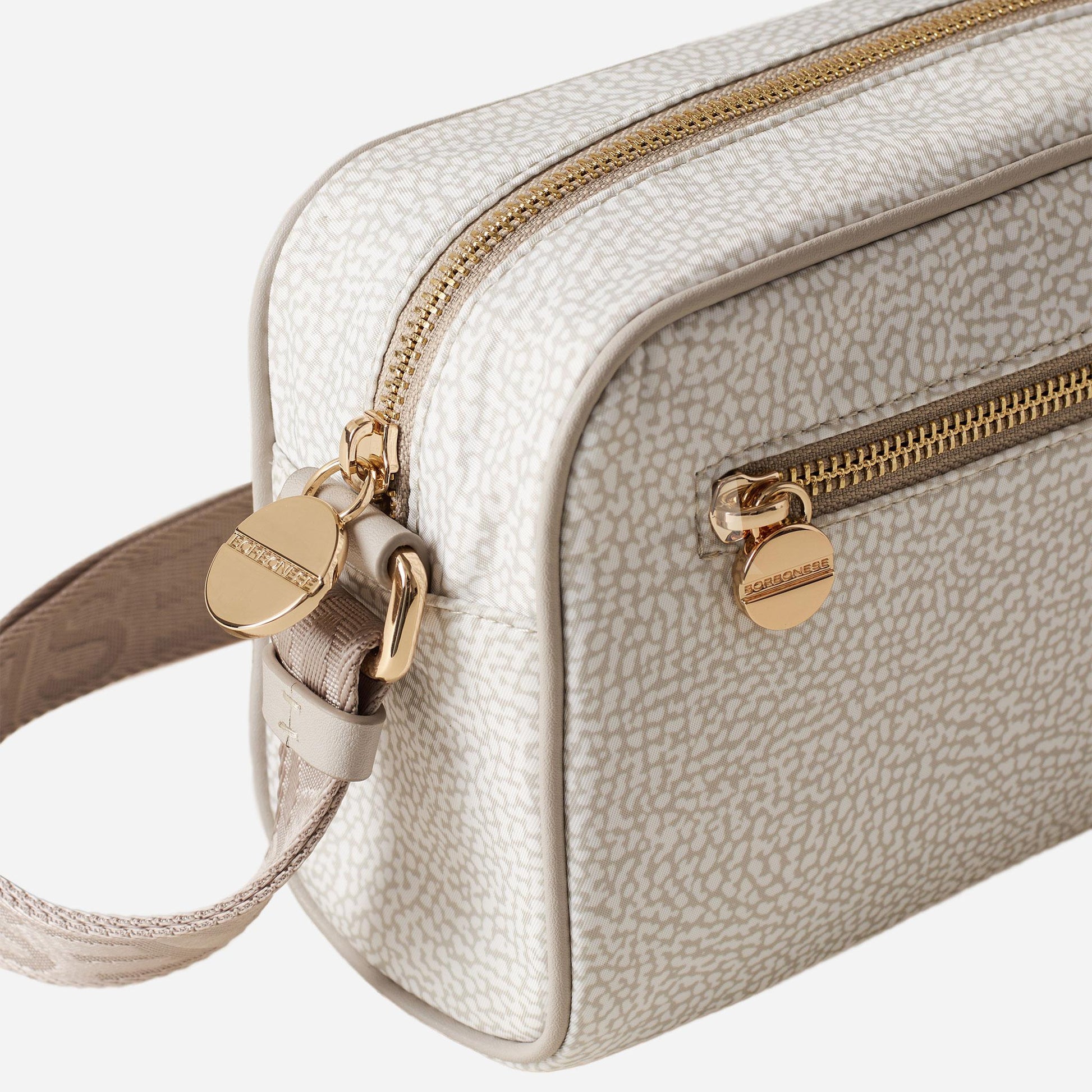 borbonese ECO LINE BORSA CAMERA CASE WHITE COTTON 