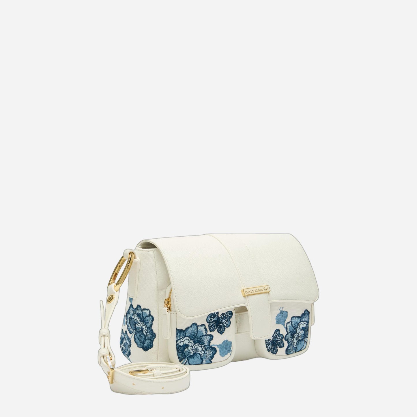 Braccialini BORSA BRACCIALINI JINNY TESSUTO/POLISYNT BLU BUTTERFLY 