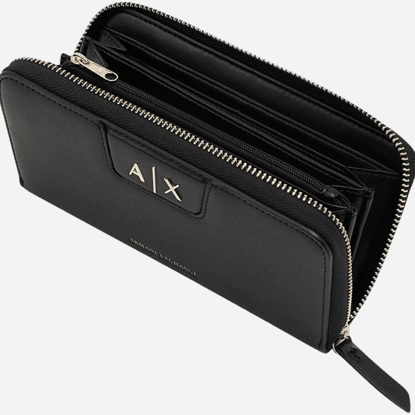 ARMANI EXCHANGE Amelie Portafoglio con portamonete zip BLACK 