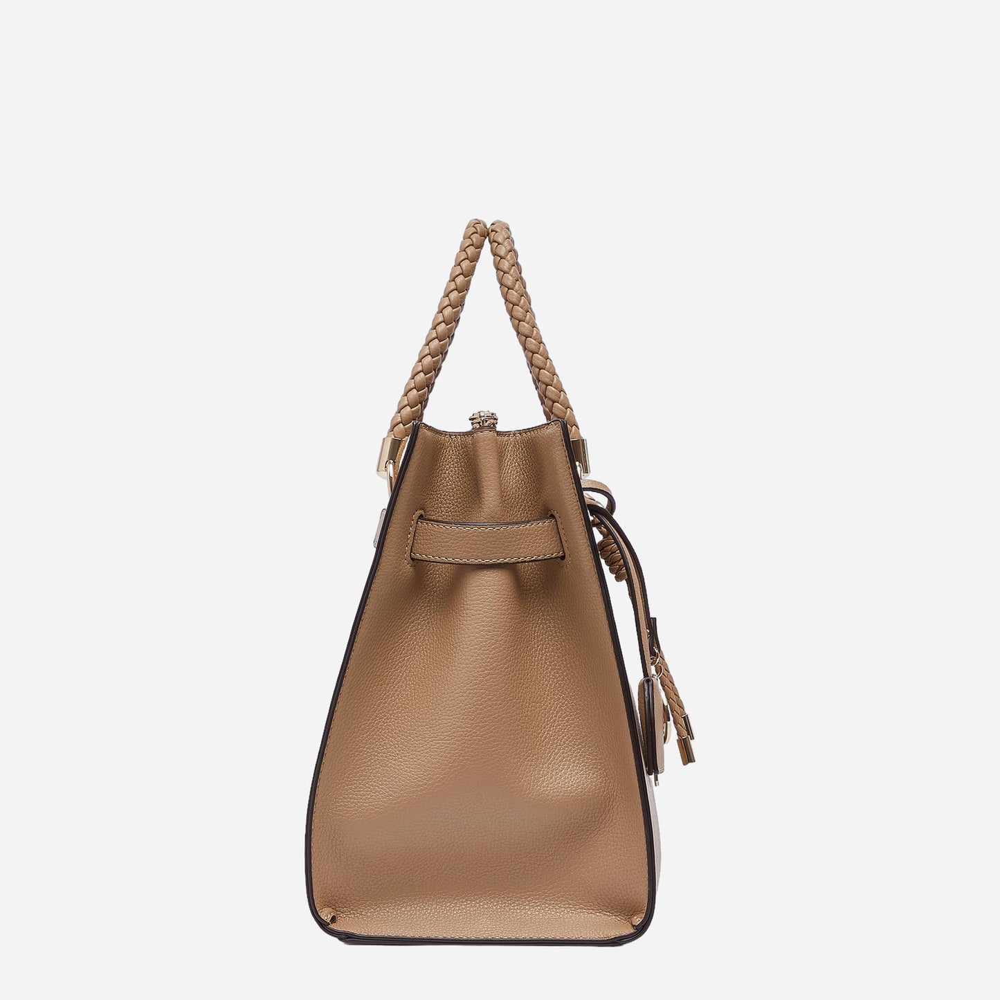 LIU JO Borsa satchel media con charms Cammello 