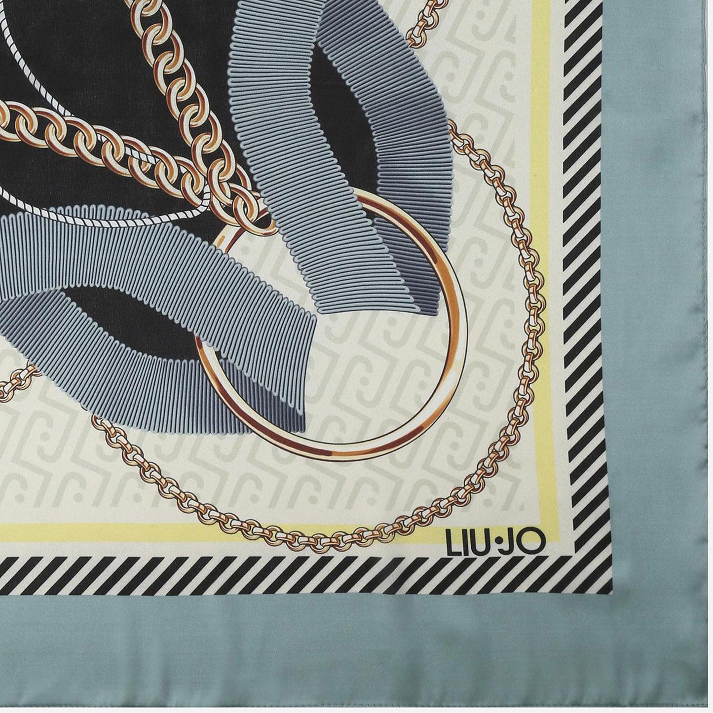 LIU JO Foulard con nastri Dusty blue 
