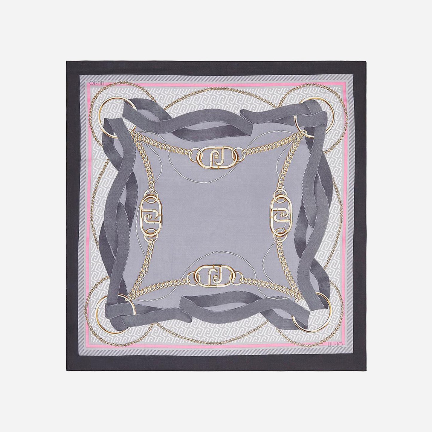 LIU JO Foulard con nastri BLACK 