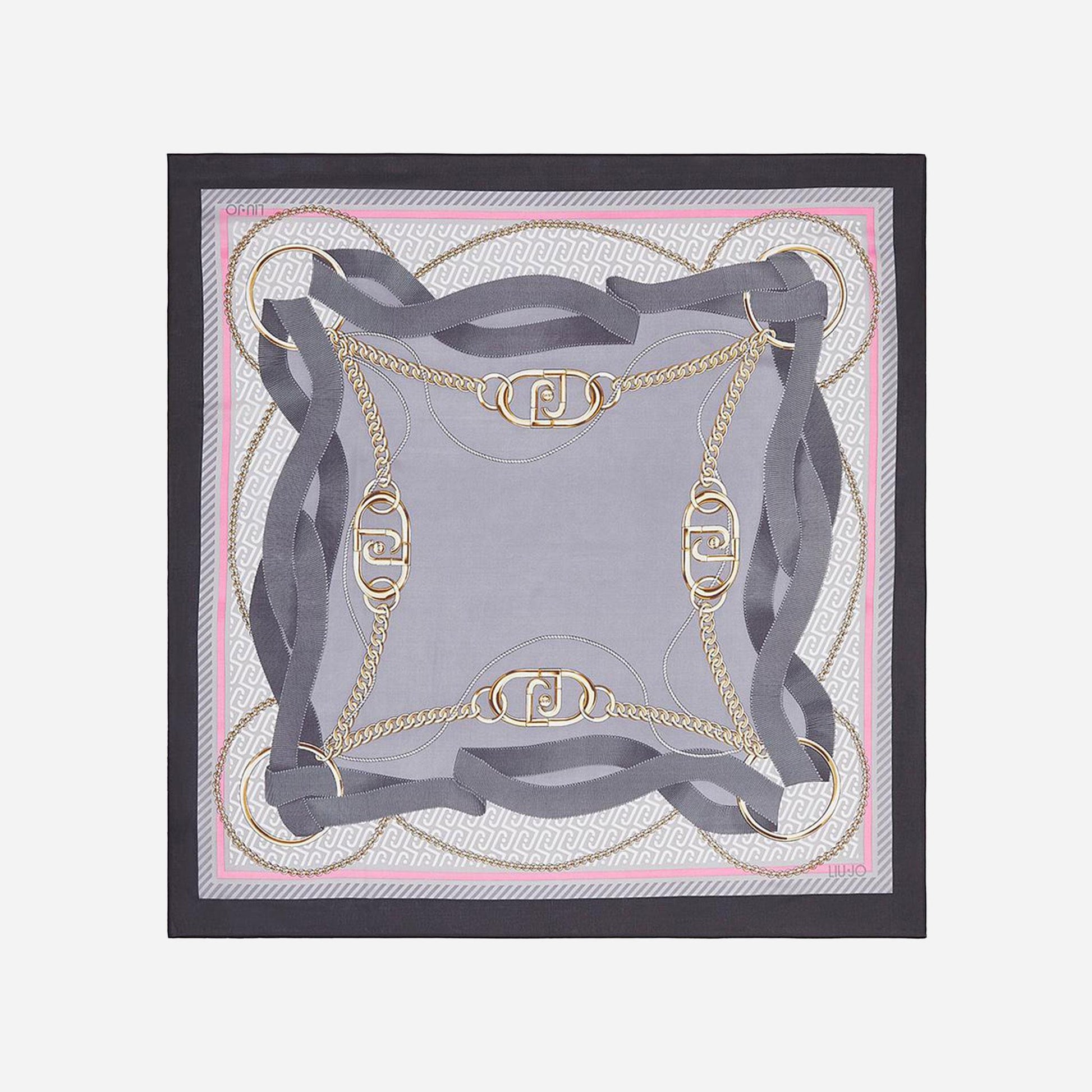 LIU JO Foulard con nastri BLACK 