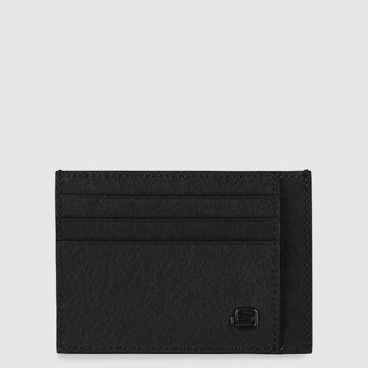 PIQUADRO Porta carte di credito in pelle Nero 