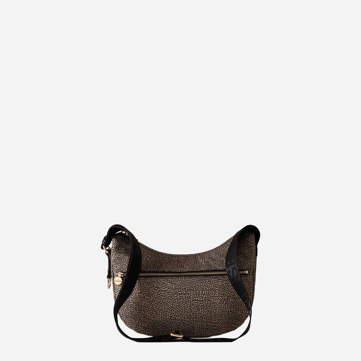 borbonese ECO LINE LUNA BAG SMALL OP NATURALE/NERO 