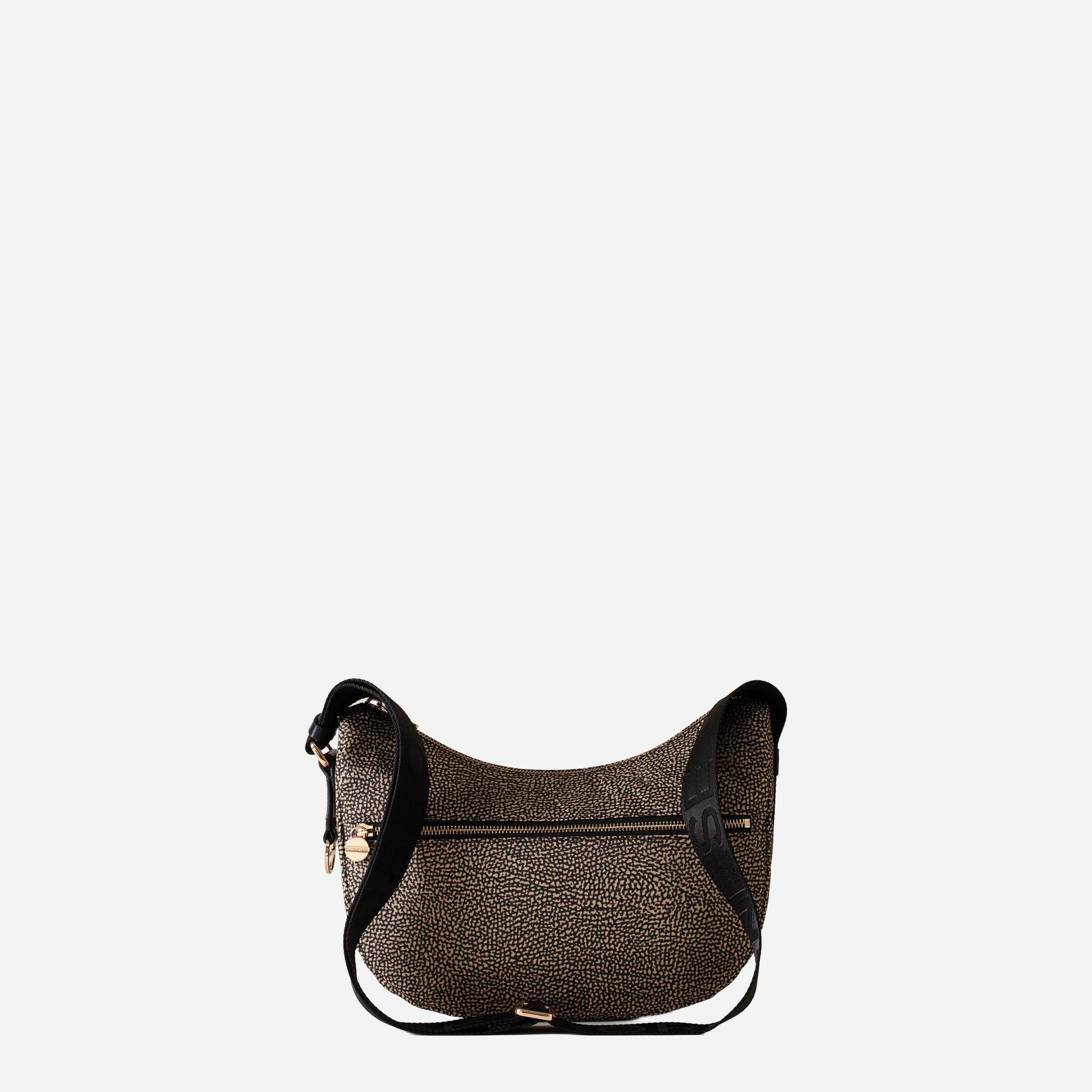 borbonese ECO LINE LUNA BAG SMALL OP NATURALE/NERO 