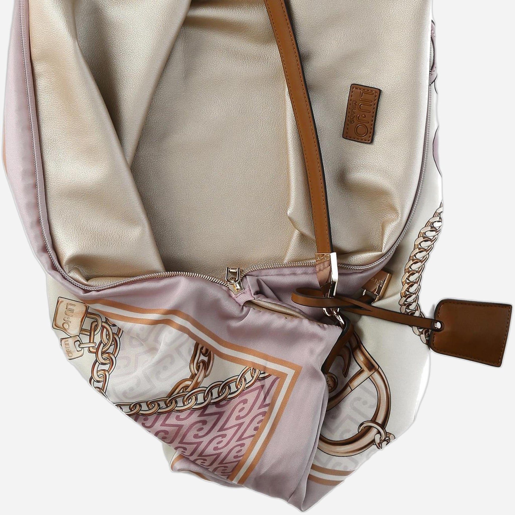 LIU JO Borsa foulard media St.metall.soft peony 