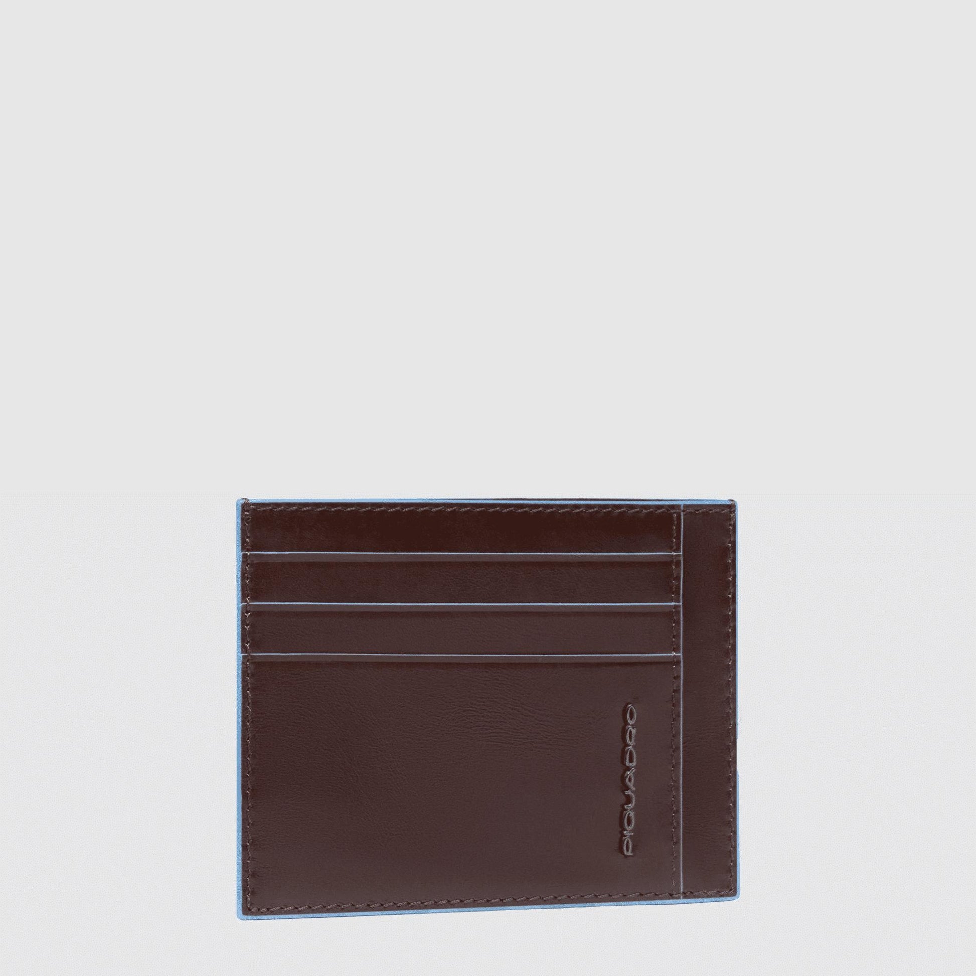 PIQUADRO Bustina porta carte di credito tascabile Mogano 