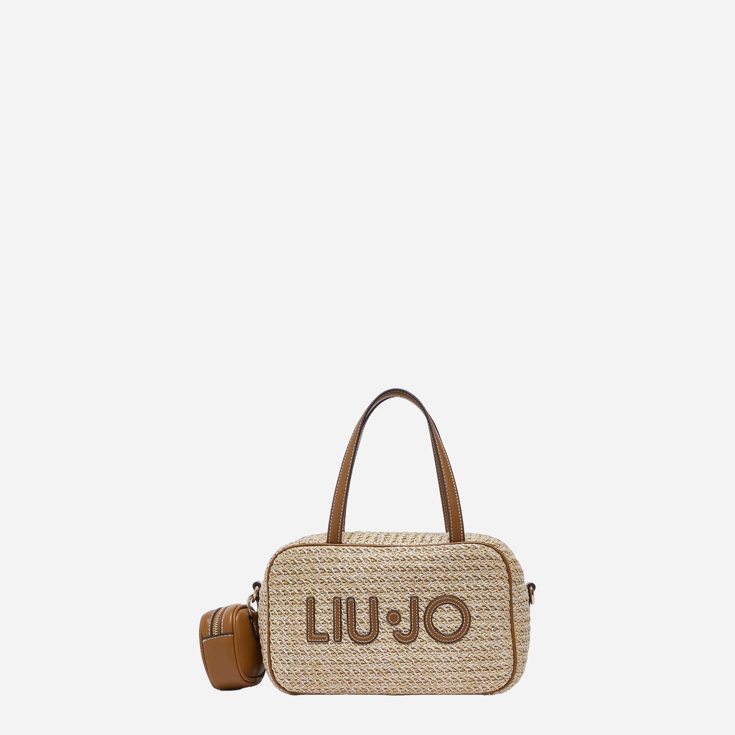 LIU JO Borsa bowling media in pizzo Naturale 