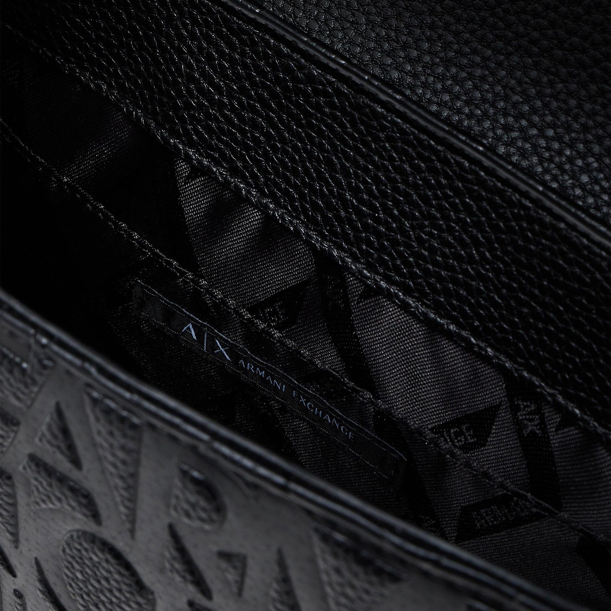 ARMANI EXCHANGE Borsa tracollina piccola in ecopelle BLACK 