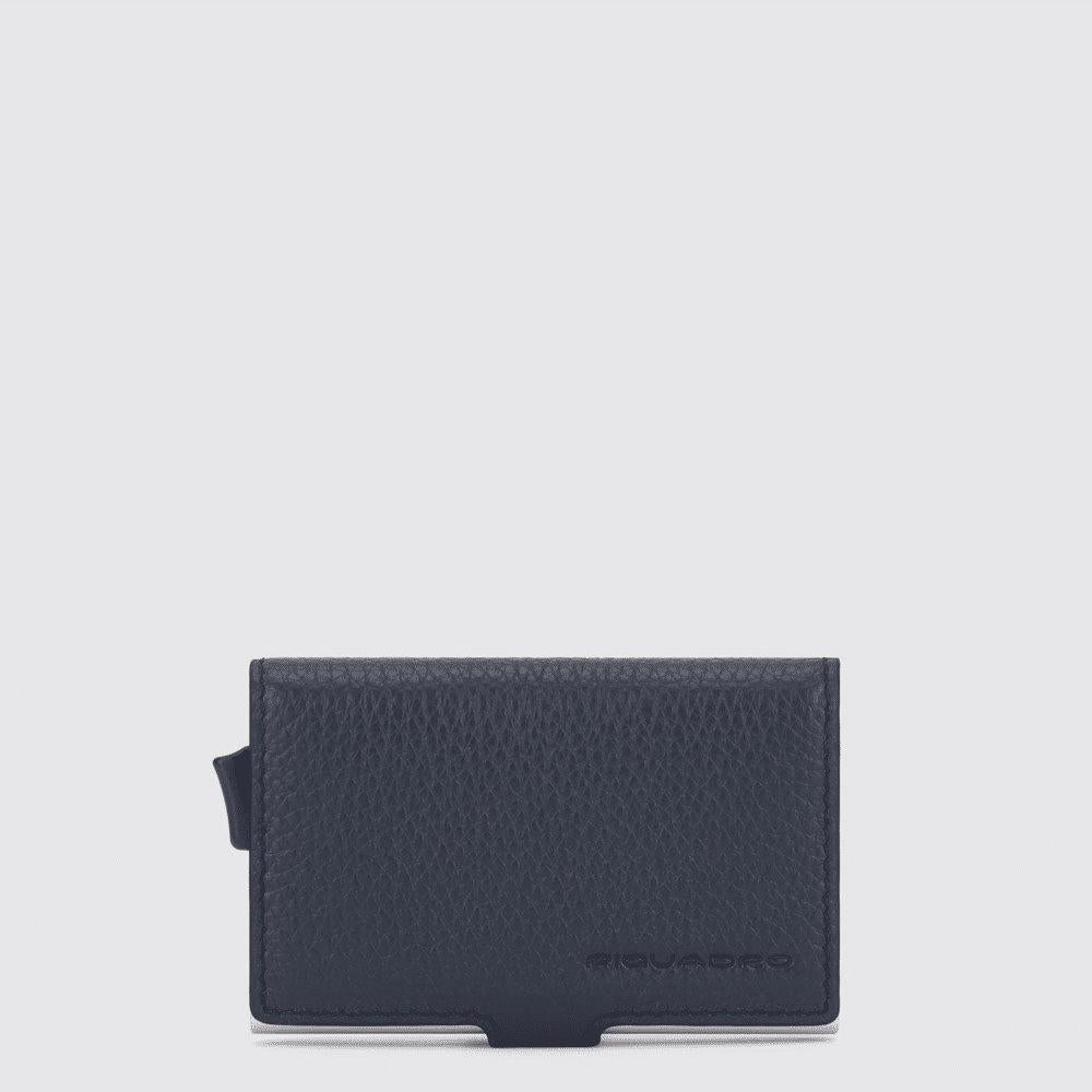 PIQUADRO Portacarte di credito in metallo Blu 