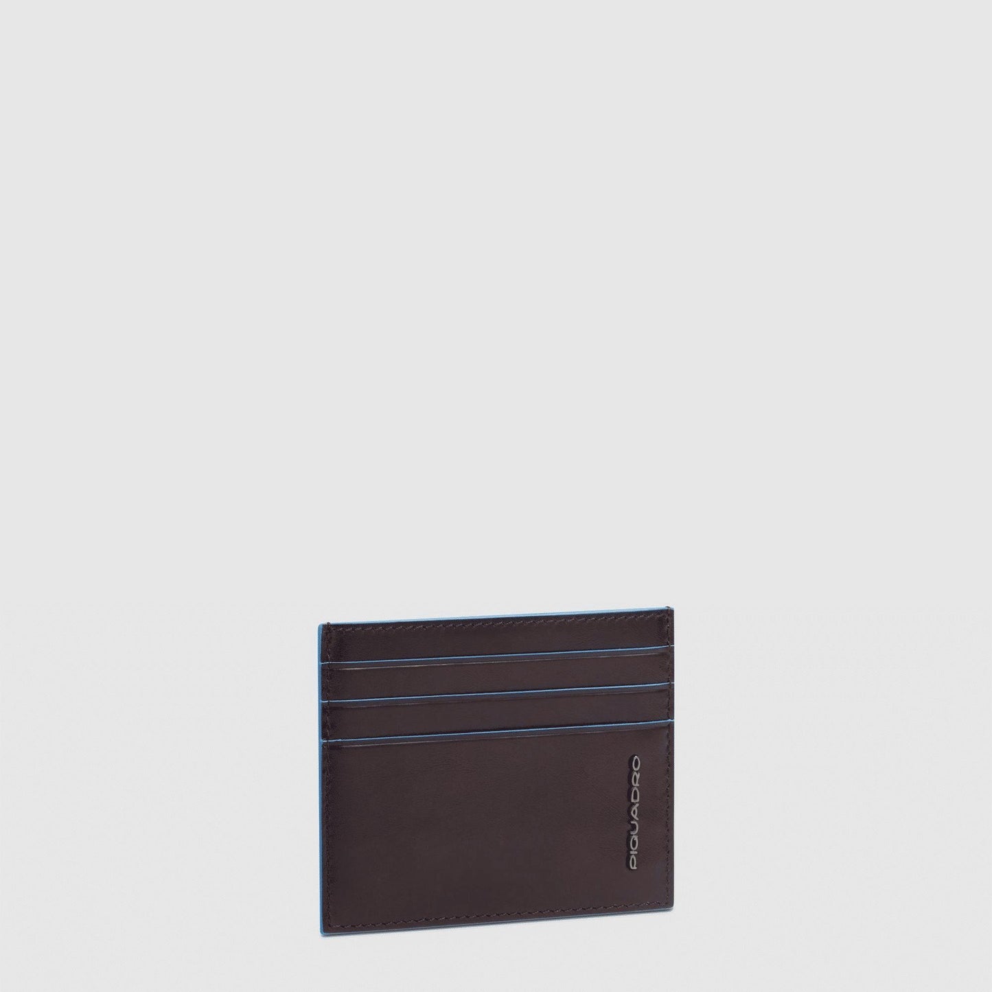 PIQUADRO Portacarte di credito uomo sottile in pelle Mogano 