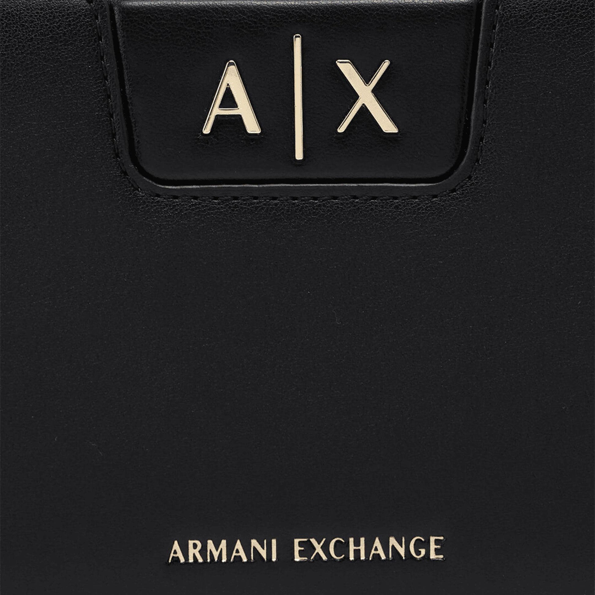 ARMANI EXCHANGE Amelie Portafoglio con portamonete zip BLACK 