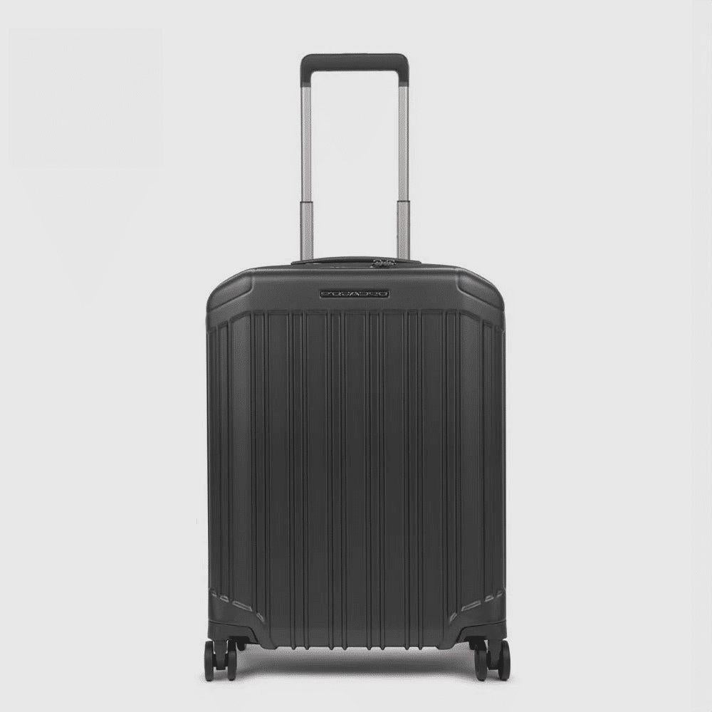 PIQUADRO Trolley bagaglio a mano rigido a 4 ruote nero/opaco 