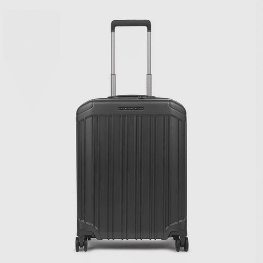 PIQUADRO Trolley bagaglio a mano rigido a 4 ruote nero/opaco 