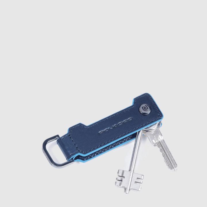 PIQUADRO Portachiavi in pelle BLU2 