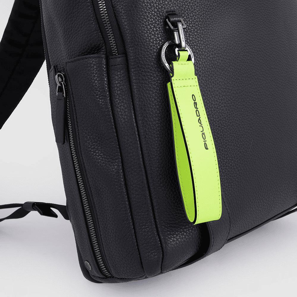 PIQUADRO Zaino uomo porta PC e porta iPad® in pelle Nero 