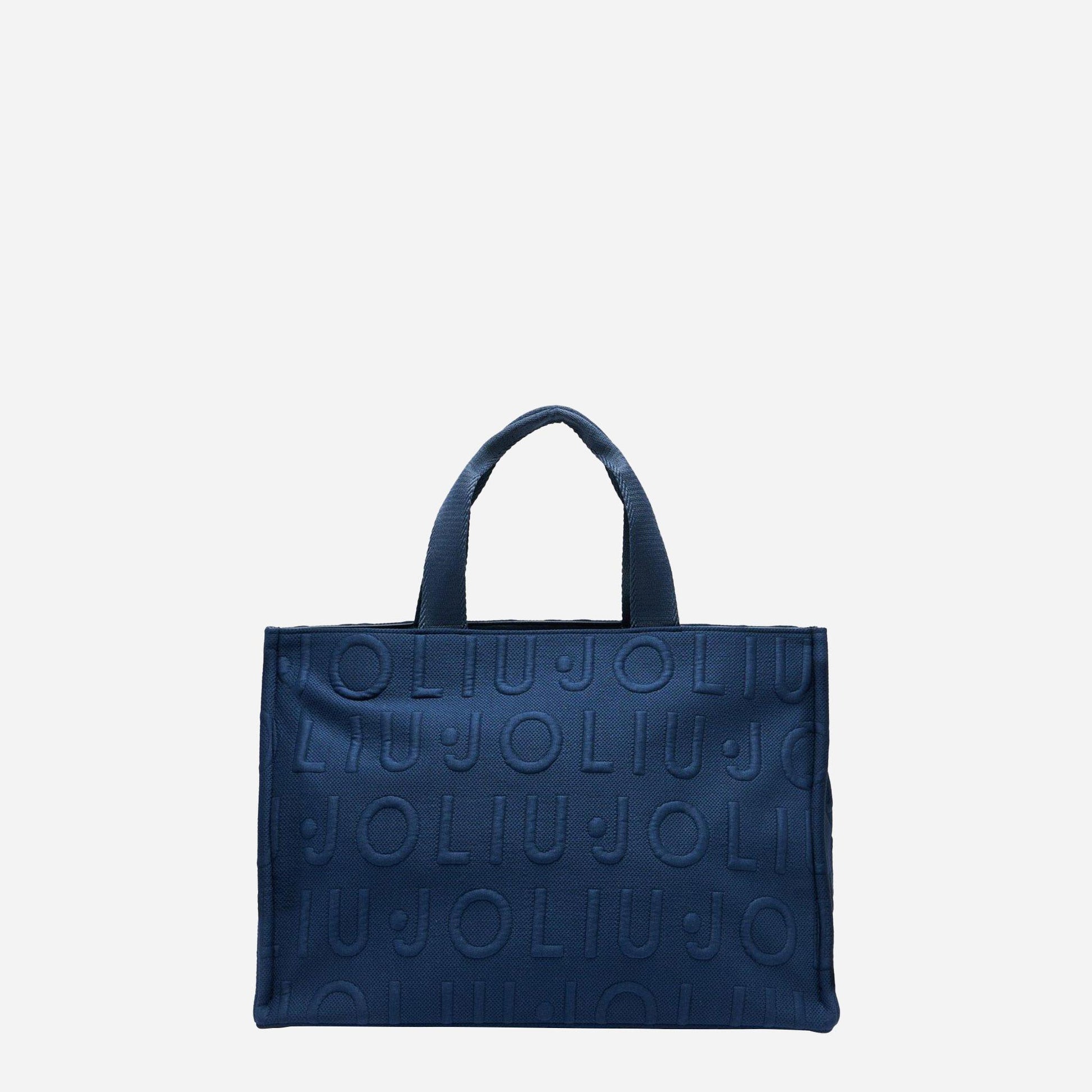 LIU JO Borsa tote media in maglia Blue sky 