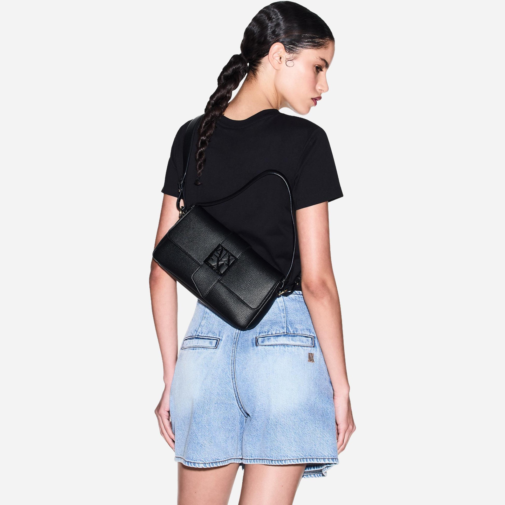 ARMANI EXCHANGE Borsa a tracolla piccola BLACK 