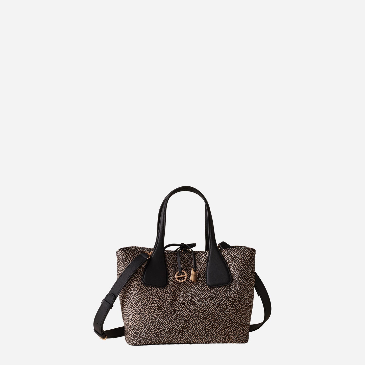 borbonese BORSA BAULETTO M. C/T OP NATURALE/NERO 