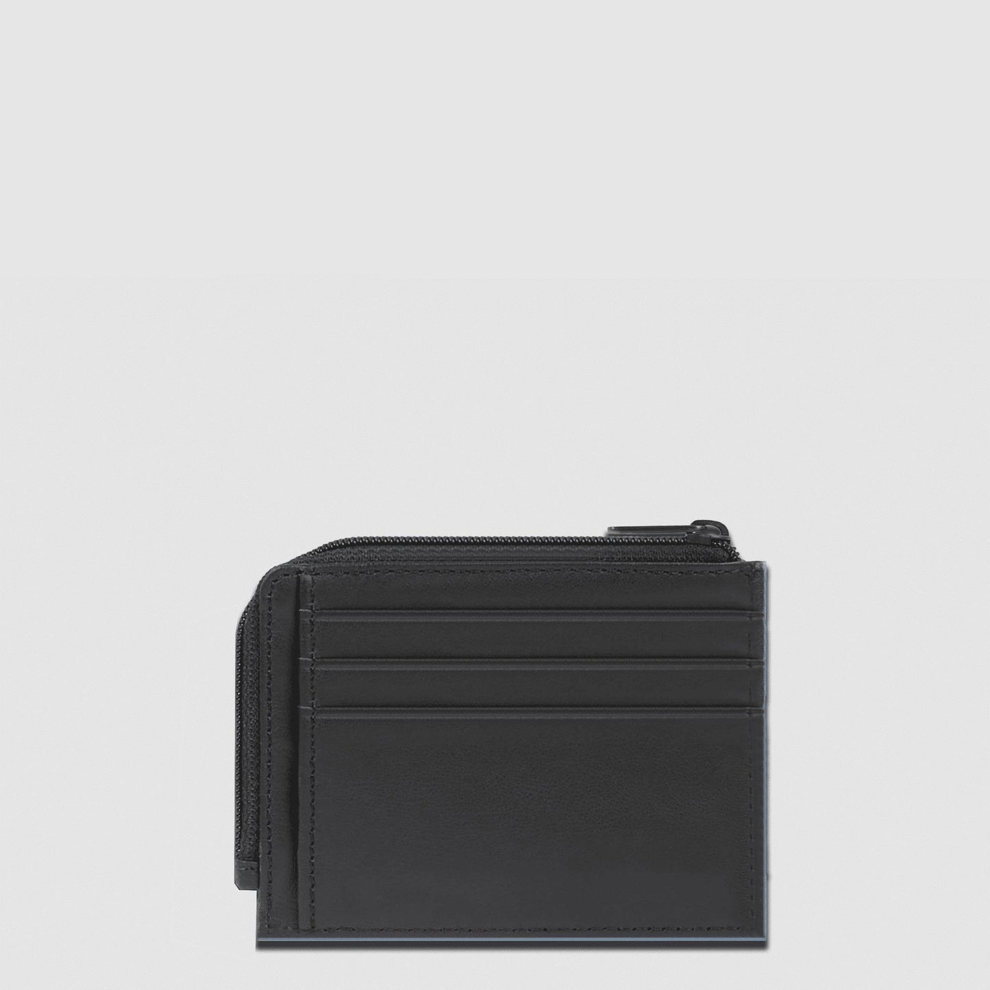 PIQUADRO Portamonete in pelle con porta documenti e carte Nero 