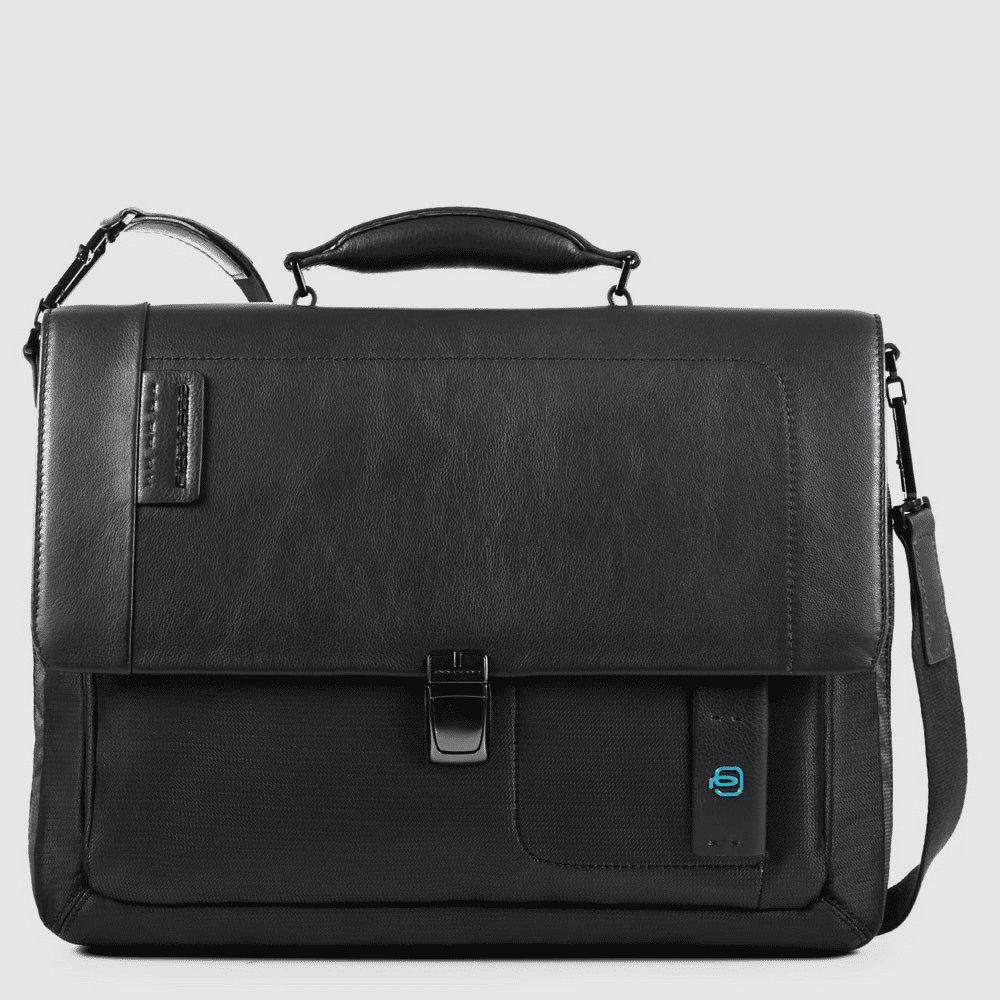 PIQUADRO Cartella porta computer espandibile Nero 