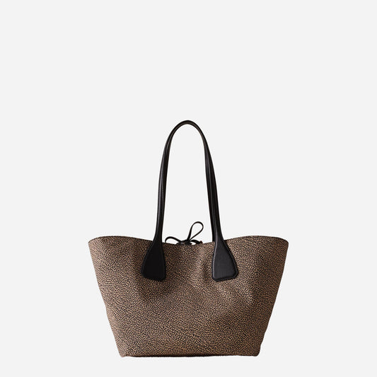 borbonese BORSA SHOPPING M. OP NATURALE/NERO 