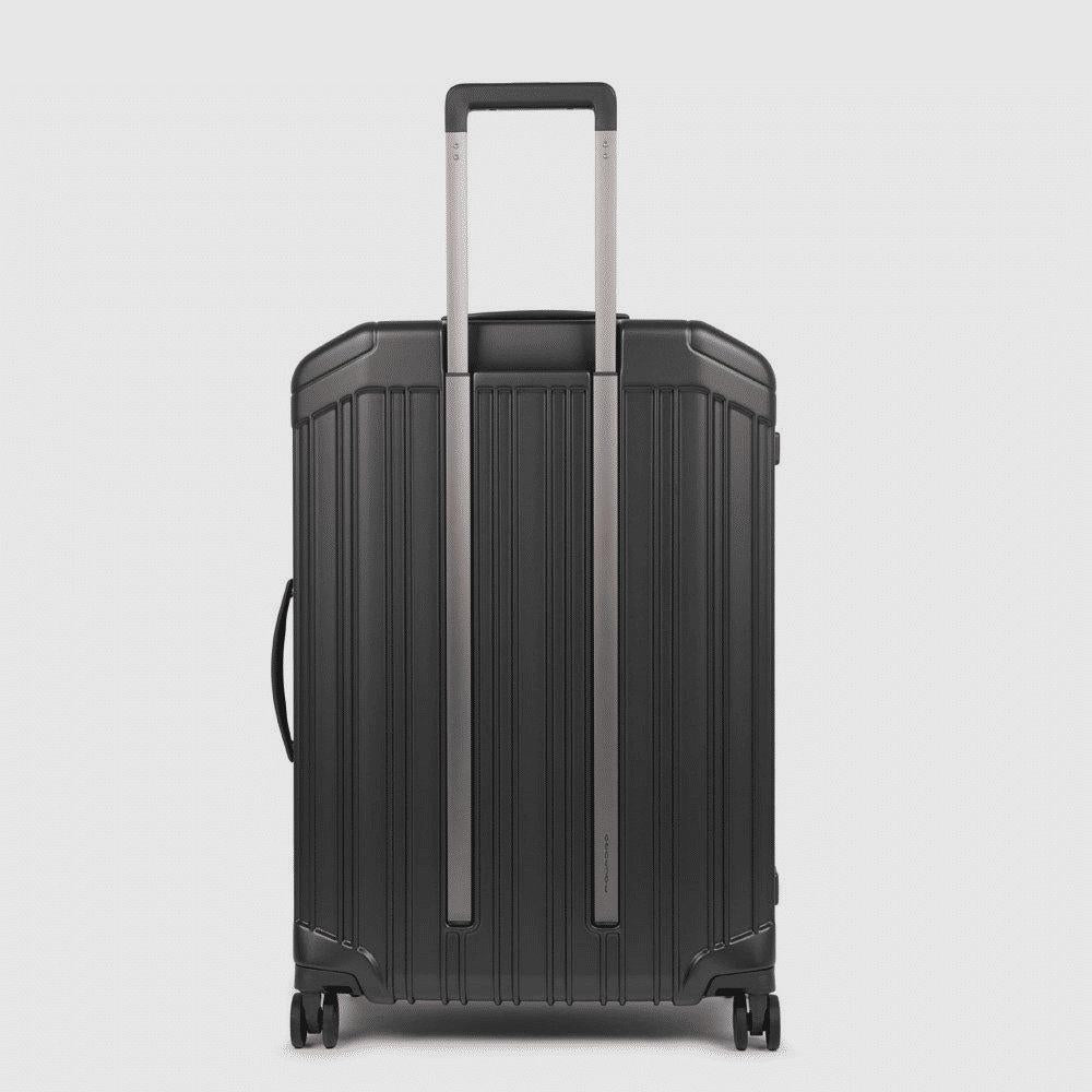 PIQUADRO Trolley medio rigido a quattro ruote nero/opaco 