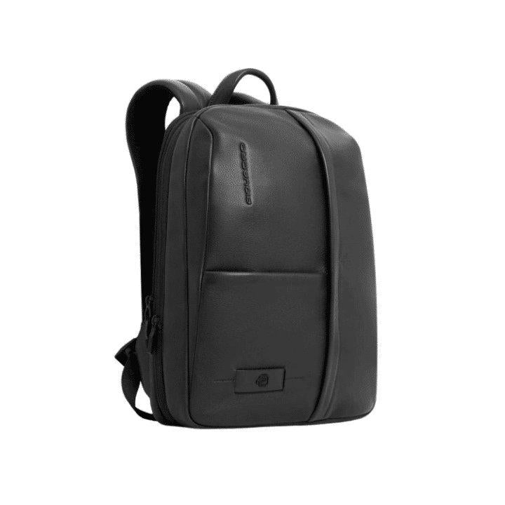 PIQUADRO Zaino PC 14'' espandibile in pelle Nero 