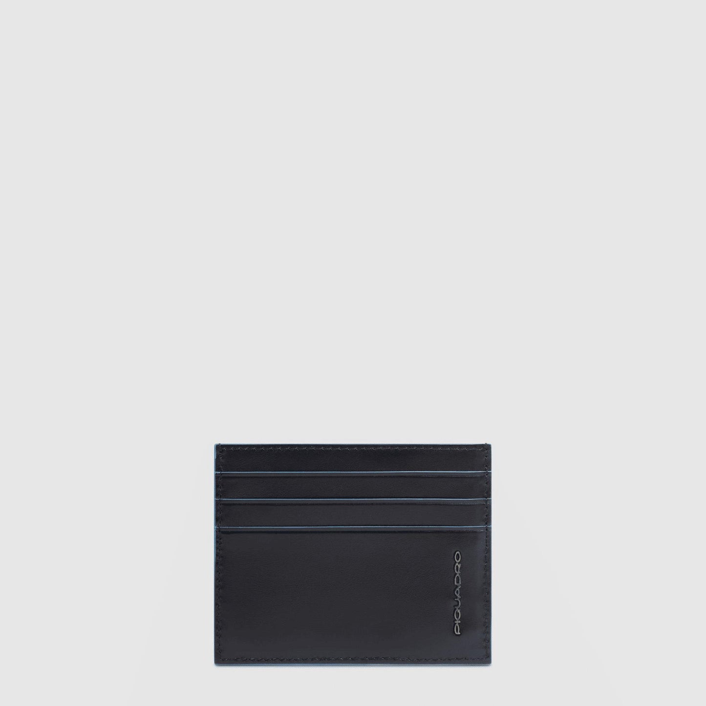 PIQUADRO Portacarte di credito uomo sottile in pelle Nero 