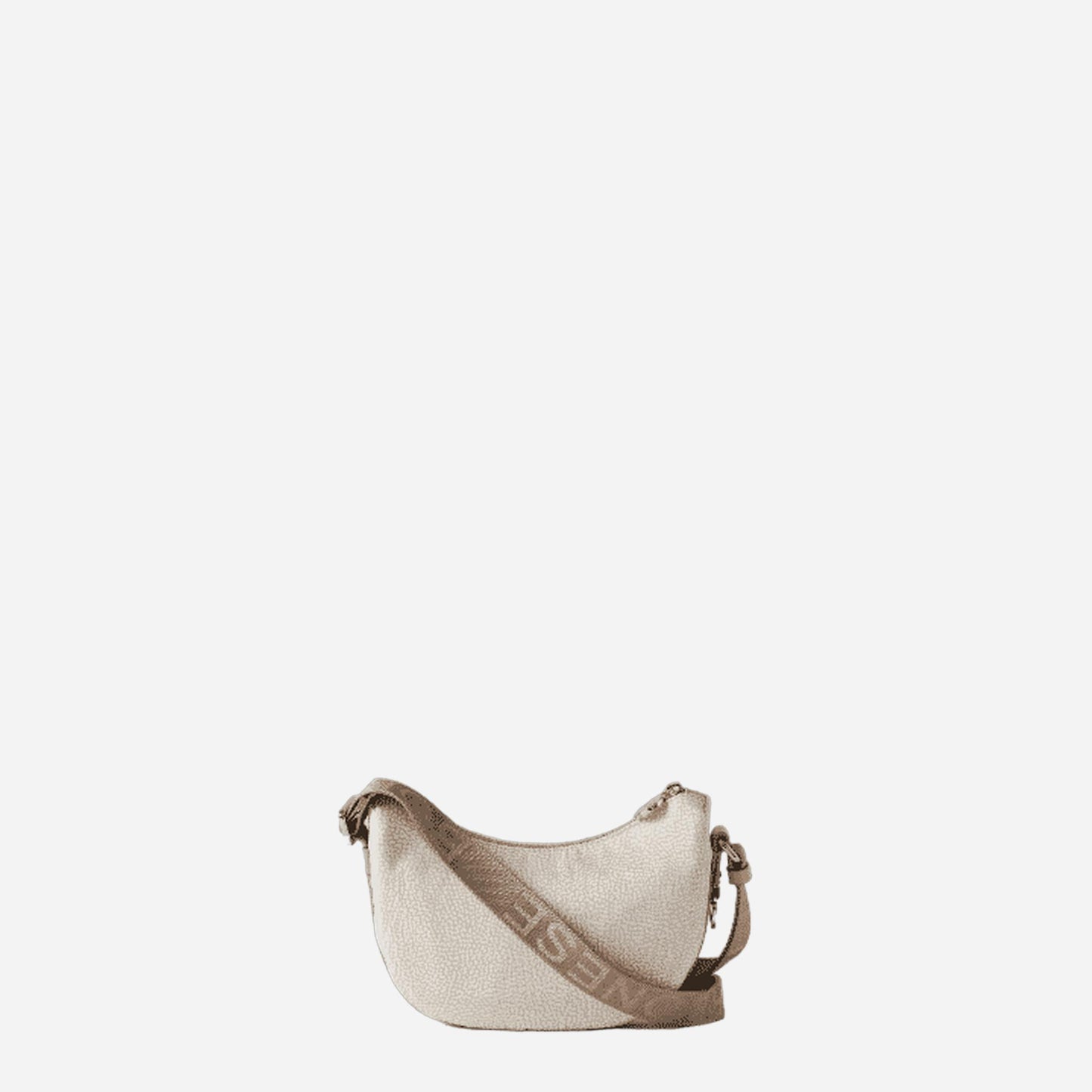 borbonese ECO LINE LUNA BAG MINI WHITE COTTON 