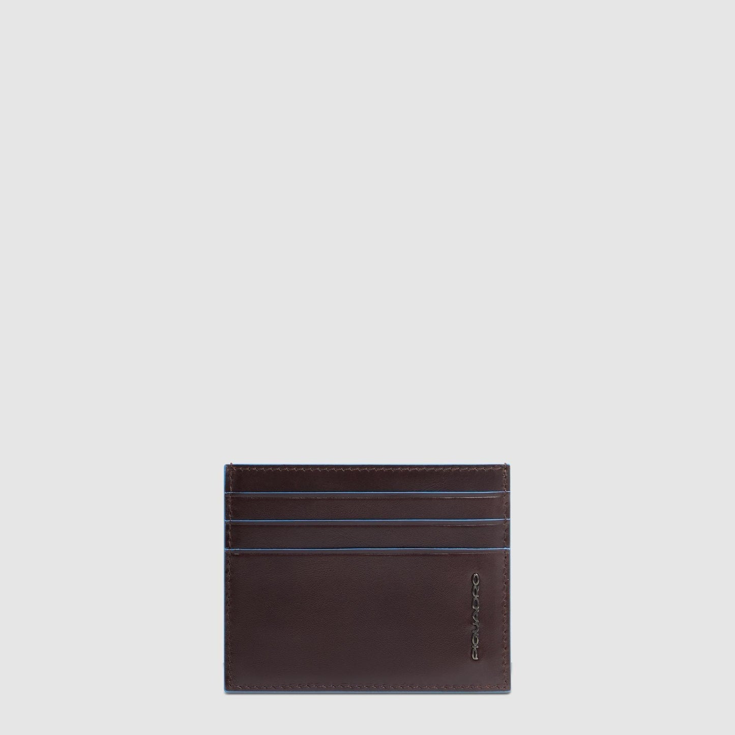 PIQUADRO Portacarte di credito uomo sottile in pelle Mogano 