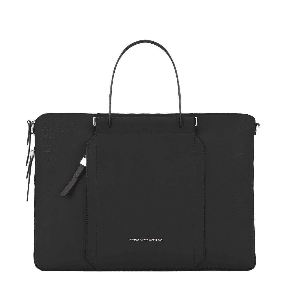 PIQUADRO Borsa da lavoro donna porta pc e porta iPad Nero 
